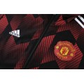 Manchester United Windbreaker Hoodie Jacket Red&Black 2021/22