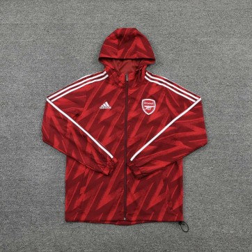 Arsenal Windbreaker Hoodie Jacket Red 2021/22