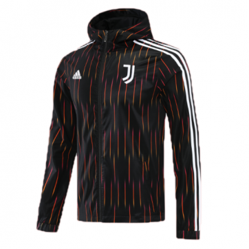 Juventus Windbreaker Hoodie Jacket Black 2021/22