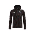 Juventus Windbreaker Hoodie Jacket Black 2021/22