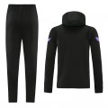 Barcelona Hoodie Training Kit(Jacket+Pants) Black&Purple 2021/22