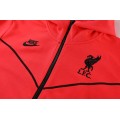 Liverpool Hoodie Training Kit (Jacket+Pants) Orange 2021/22