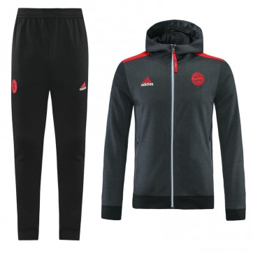 Bayern Munich Hoodie Training Kit Black&Red (Jacket+Pants) 2021/22