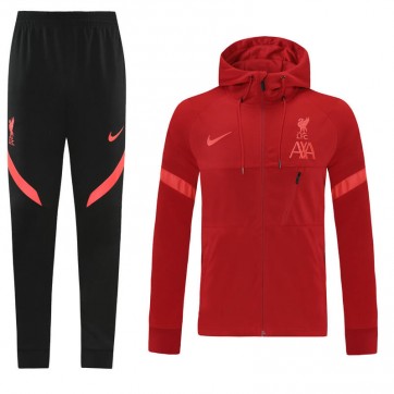 Liverpool Hoodie Training Kit Red (Jacket+Pants) 2021/22