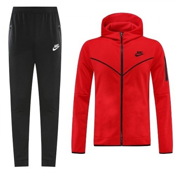 Customize Hoodie Training Kit (Jacket+Pants) Red 2021/22