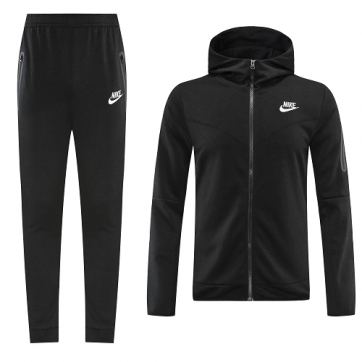 Customize Hoodie Training Kit (Jacket+Pants) Black 2021/22