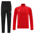 Customize Zipper Sweat Kit(Top+Pants) Red 2021/22