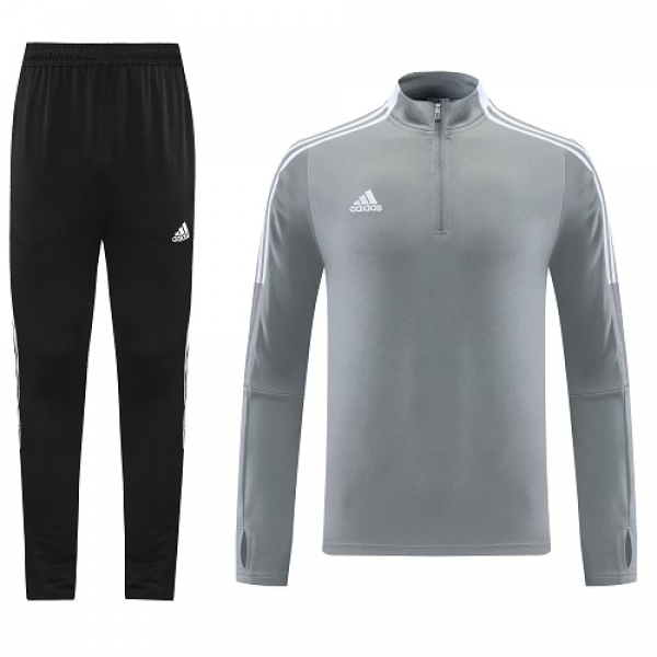 Customize Zipper Sweat Kit(Top+Pants) Gray 2021/22