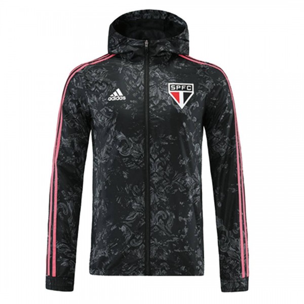 Sao Paulo 20/21 Windbreaker Hoodie Jacket Black