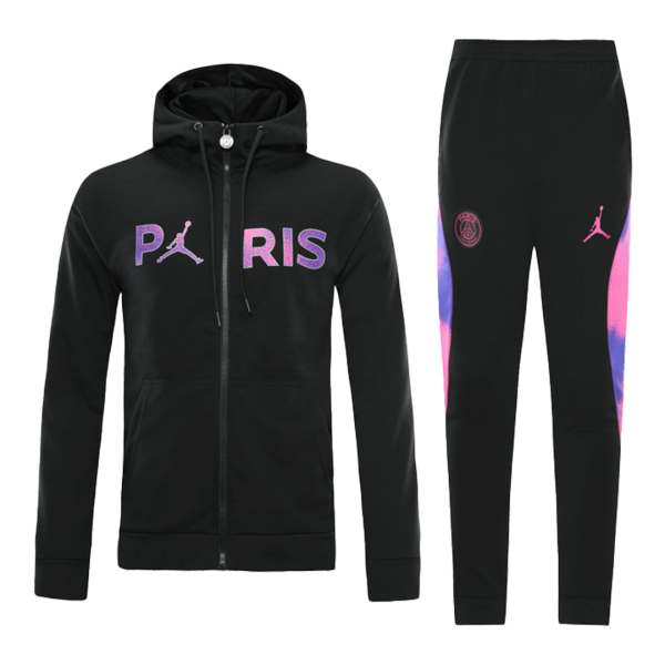 PSG Hoodie Training Kit (Jacket+Pants) Black 2021/22