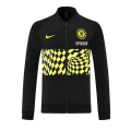 21/22 Chelsea Black&Yellowe High Neck Collar Training Jacket