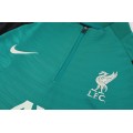 Liverpool Zipper Sweatshirt Kit Green&Black (Top+Pants) 2021/22