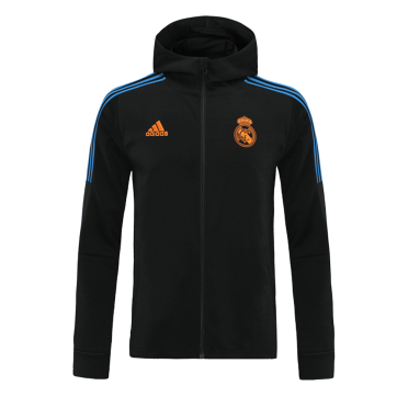 Real Madrid Hoodie Jacket Black&Orange 2021/22