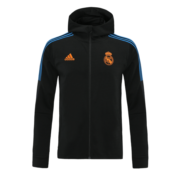 Real Madrid Hoodie Jacket Black&Orange 2021/22