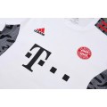 Bayern Munich Training Soccer Jersey Kit(Jersey+Shorts) White&Black 2021/22