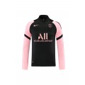 PSG Zipper Sweatshirt Kit(Top+Pants) Black&Pink 2021/22