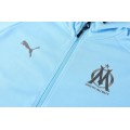 Marseille Hoodie Training Kit (Jacket+Pants)Light Blue&Navy 2021/22