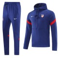 Atletico Madrid Hoodie Sweatshirt Kit(Top+Pants) Blue 2021/22