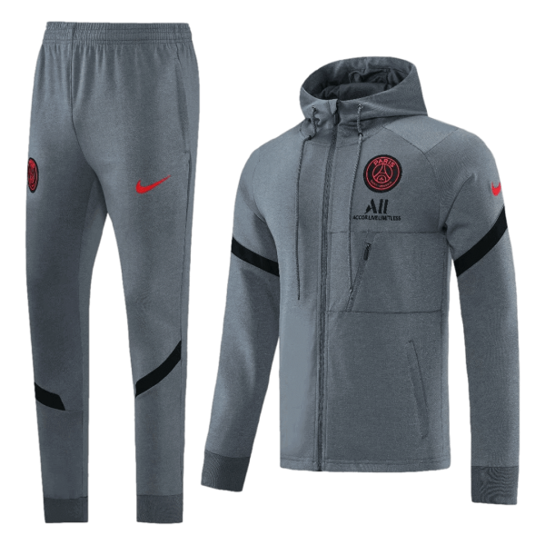 PSG Hoodie Training Kit (Jacket+Pants) Gray 2021/22