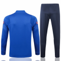 2020 England Blue Zipper Sweat Shirt Kit(Top+Trouser)