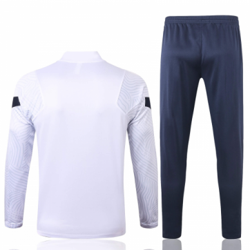 2020 France White&Gray Zipper Sweat Shirt Kit(Top+Trouser)