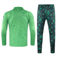 2021 Nigeria Light Green Zipper Sweat Shirt Kit(Top+Trouser)