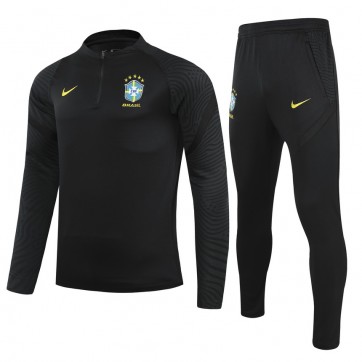 Brazil Zipper Sweat Kit(Top+Pants) Black 2021/22