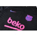 Barcelona Zipper Sweatshirt Kit(Top+Pants) Black&Pink 2021/22