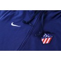 Atletico Madrid Hoodie Sweatshirt Kit(Top+Pants) Blue 2021/22