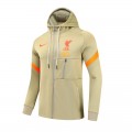 Liverpool Hoodie Training Kit Khaki&Red (Jacket+Pants) 2021/22