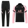 PSG Zipper Sweatshirt Kit(Top+Pants) Black&Pink 2021/22