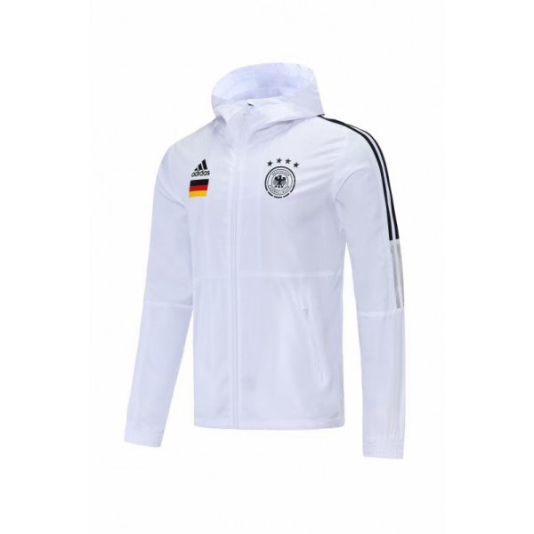 Germany Windbreaker Hoodie Jacket White 2021/22