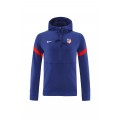 Atletico Madrid Hoodie Sweatshirt Kit(Top+Pants) Blue 2021/22