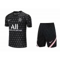 PSG Soccer Jersey Training Kit(Jersey+Short) Black 2021/22