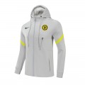 Chelsea Hoodie Training Kit Gray&Black (Jacket+Pants) 2021/22