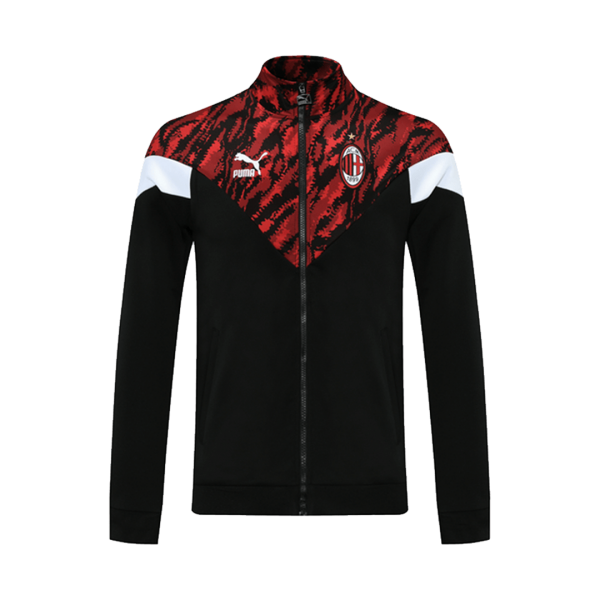 21/22 AC Milan Black&Red&White High Neck Collar Training Jacket