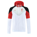 Liverpool 21/22 Windbreaker Hoodie Jacket White&Red