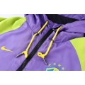 Brazil Windbreaker Hoodie Jacket Black&Lavender 2021/22