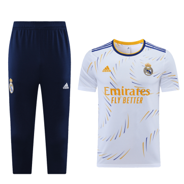 Real Madrid Training Kit (Top+3/4Pants) Black&White 2021/22