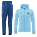 Marseille Hoodie Training Kit (Jacket+Pants)Light Blue&Navy 2021/22