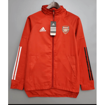 Arsenal Windbreaker Hoodie Jacket Red 2021/22