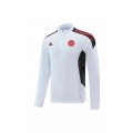 Bayern Munich Zipper Sweatshirt Kit(Top+Pants) White&Black 2021/22