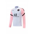 PSG Zipper Sweatshirt Kit(Top+Pants) White&Pink 2021/22