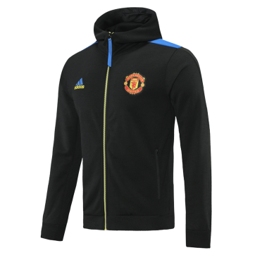 Manchester United Hoodie Jacket Black&Blue 2021/22