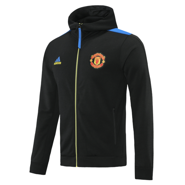 Manchester United Hoodie Jacket Black&Blue 2021/22