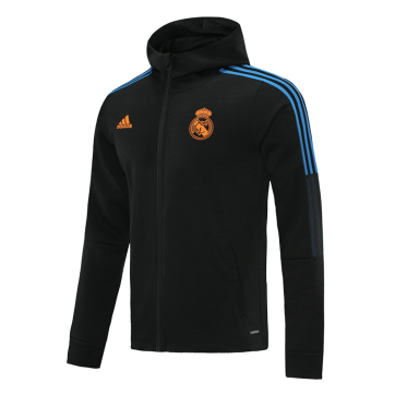 Real Madrid Hoodie Jacket Black&Orange 2021/22