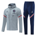 PSG Hoodie Training Kit (Jacket+Pants) Gray 2021/22