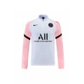 PSG Zipper Sweatshirt Kit(Top+Pants) White&Pink 2021/22