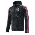 Real Madrid 21/22 Windbreaker Hoodie Jacket Black