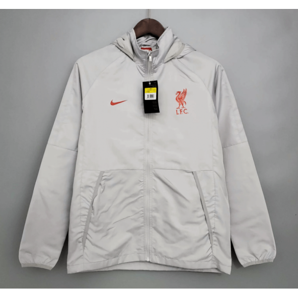 Liverpool Windbreaker Hoodie Jacket White 2021/22